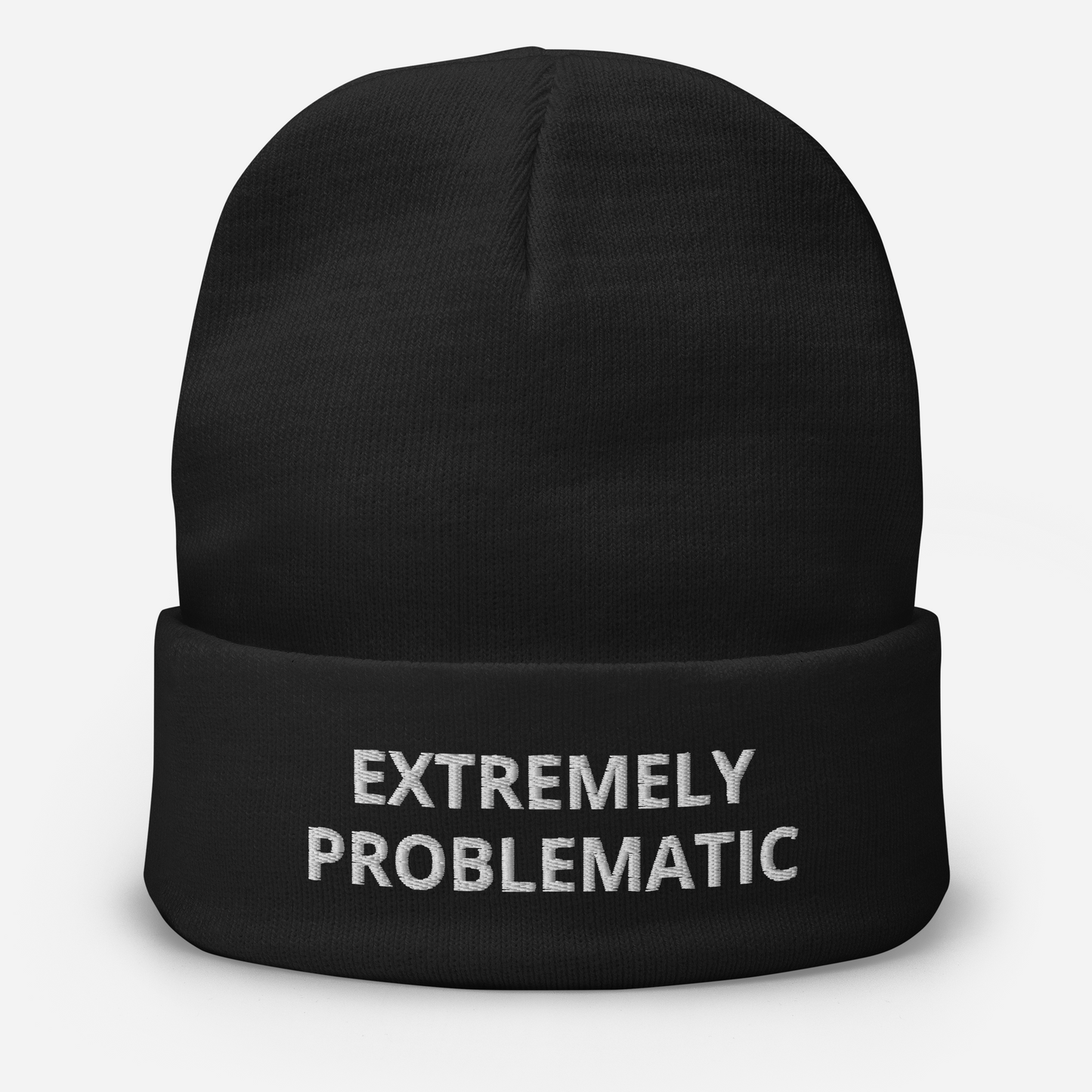 Extremely Problematic Embroidered Beanie